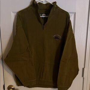 Tommy Bahama Olive Green Quarter-Zip Sweater